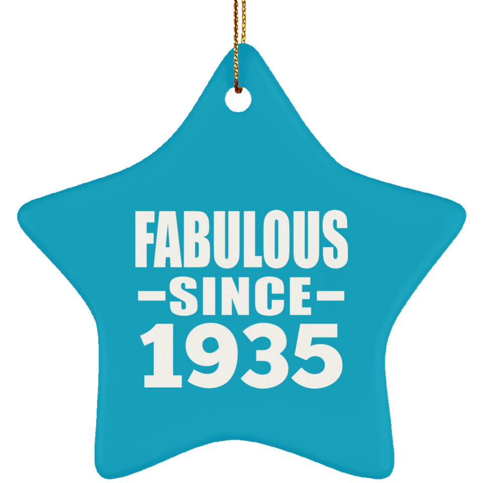 89th Birthday Fabulous Since 1935 - Star Ornament