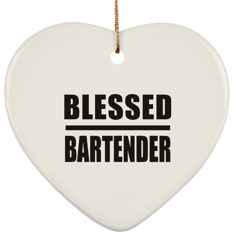 Blessed Bartender - Heart Ornament