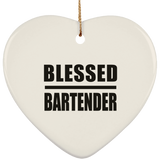 Blessed Bartender - Heart Ornament