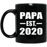 Papa Established EST. 2020 - 11oz Coffee Mug Black