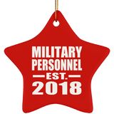 Military Personnel Established EST. 2018 - Star Ornament
