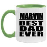 Marvin Best Dad Ever - 11oz Accent Mug Green