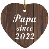 Papa Since 2022 - Heart Ornament D