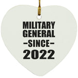 Military General Since 2022 - Heart Ornament