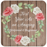 First Year As An Amazing Girlfriend & Boyfriend - Drink Coaster B
