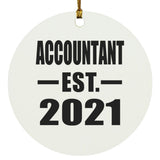 Accountant Established EST. 2021 - Circle Ornament