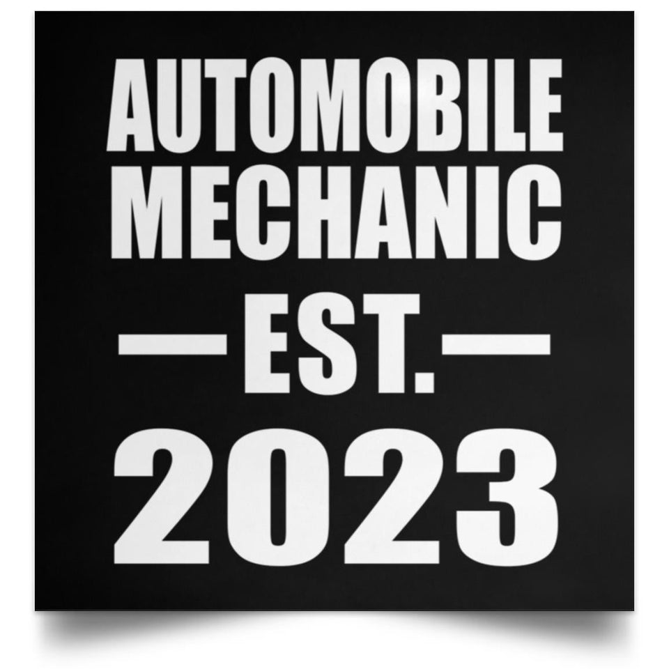 Automobile Mechanic Established EST. 2023 - Poster Square