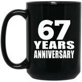 67th Anniversary 67 Years - 15 Oz Coffee Mug Black