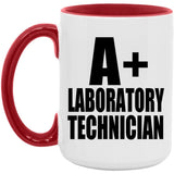 A+ Laboratory Technician - 15oz Accent Mug Red