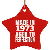 51st Birthday Made In 1973 Aged to Perfection - Star Ornament