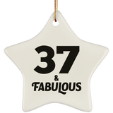 37th Birthday 37 & Fabulous - Star Ornament