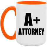 A+ Attorney - 15oz Accent Mug Orange