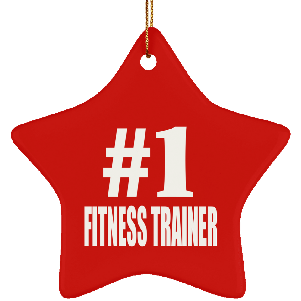Number One #1 Fitness Trainer - Star Ornament