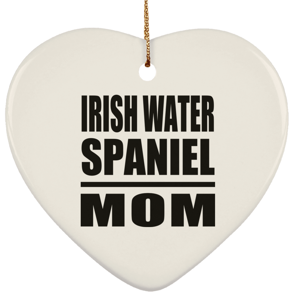 Irish Water Spaniel Mom - Heart Ornament