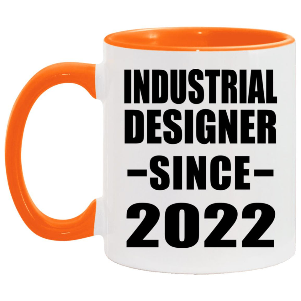 Industrial Designer Since 2022 - 11oz Accent Mug Orange