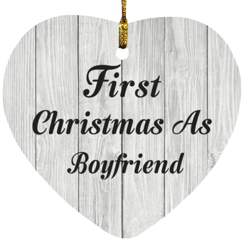 First Christmas As Boyfriend - Heart Ornament F