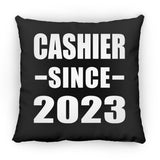 Cashier Since 2023 - Throw Pillow Black