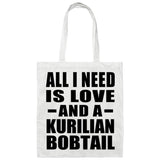 All I Need Is Love And A Kurilian Bobtail - Tote Bag White
