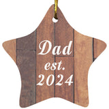 Dad Established Est. 2024 - Star Ornament E