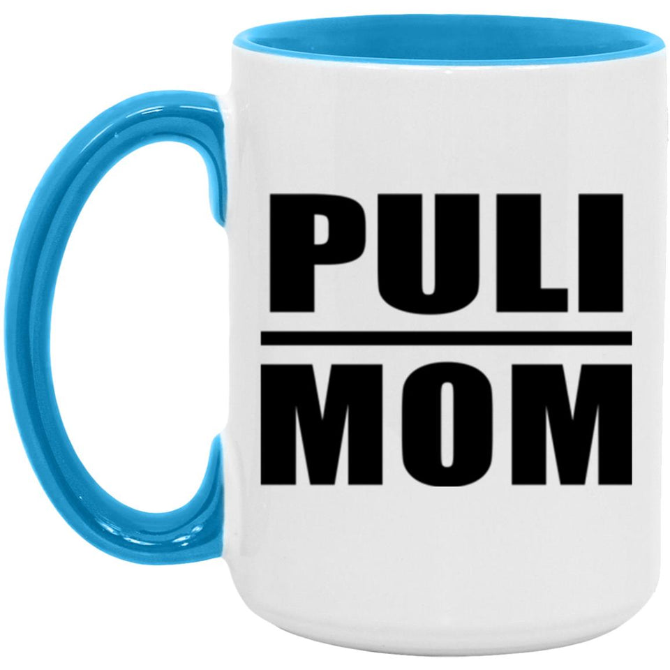 Puli Mom - 15oz Accent Mug Blue