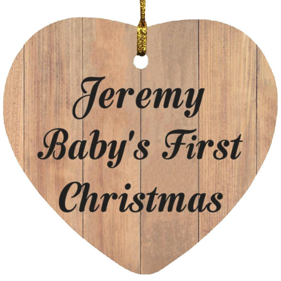 Jeremy Baby's First Christmas - Heart Ornament C