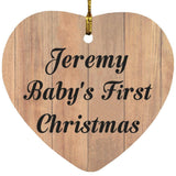 Jeremy Baby's First Christmas - Heart Ornament C