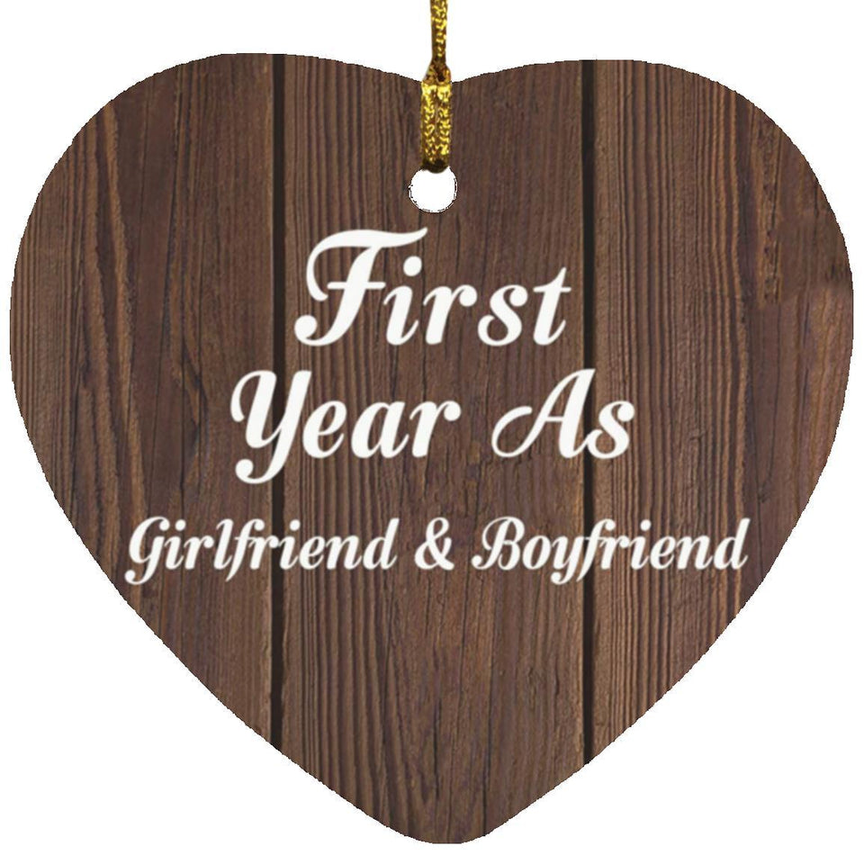 First Year As Girlfriend & Boyfriend - Heart Ornament D