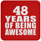 48th Birthday 48 Years Of Being Awesome - Drink Coaster