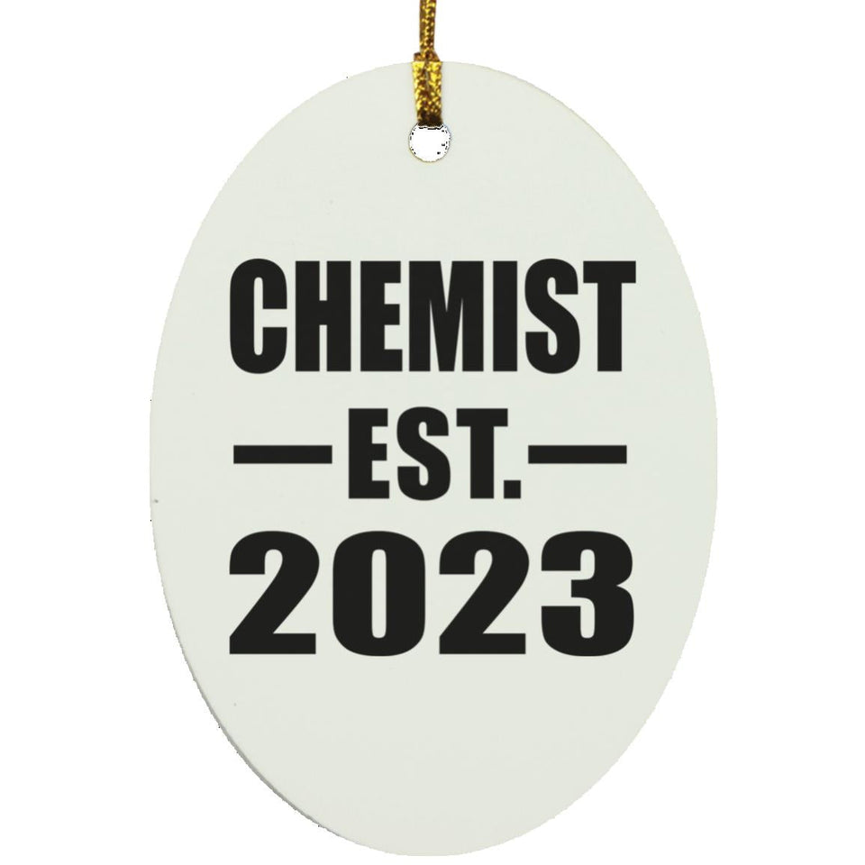 Chemist Established EST. 2023 - Oval Ornament