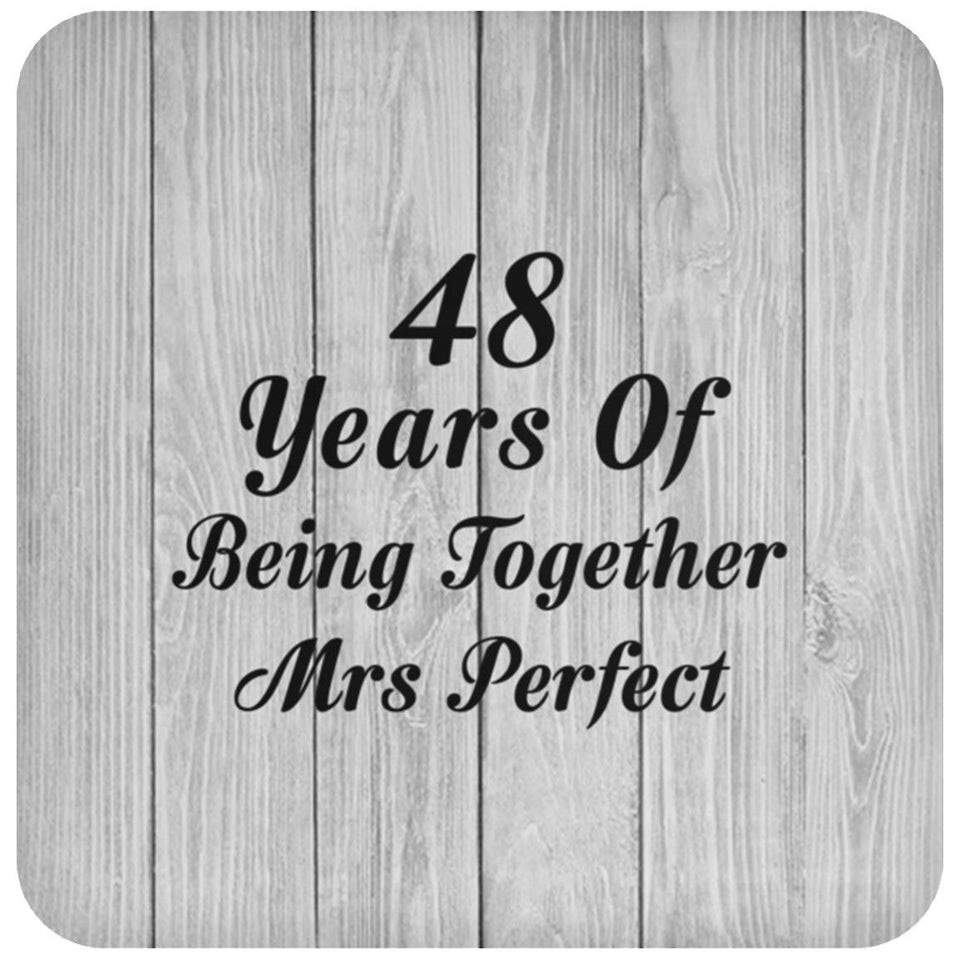 48th Anniversary 48 Years Of Being Mrs Perfect - Drink Coaster F