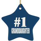 Number One #1 Granddaughter - Star Ornament