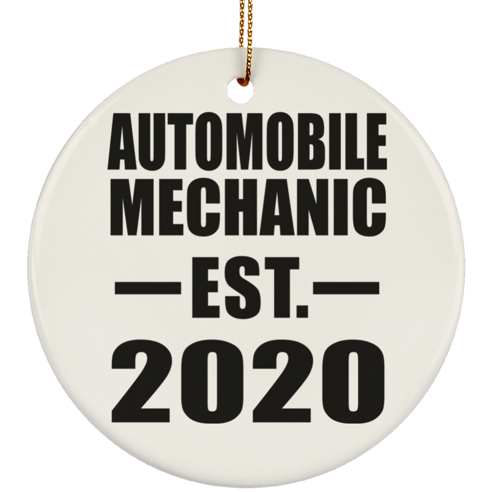 Automobile Mechanic Established EST. 2020 - Circle Ornament