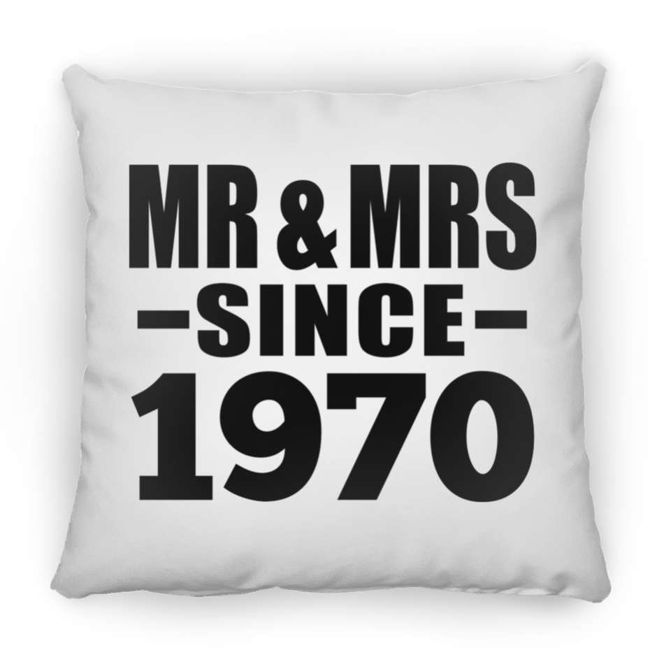 54th Anniversary Mr & Mrs Since 1970 - Throw Pillow