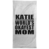 Katie World's Okayest Mom - Hand Towel