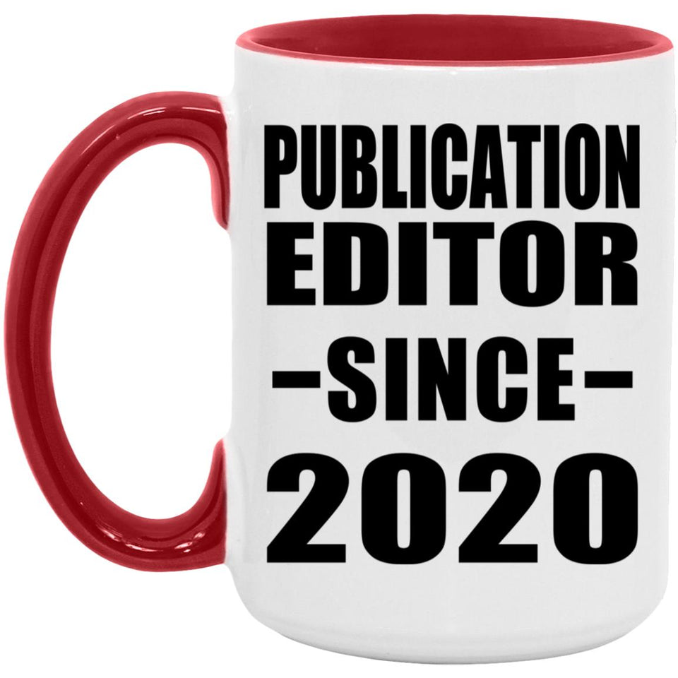 Publication Editor Since 2020 - 15oz Accent Mug Red