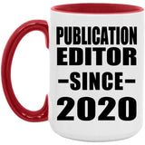Publication Editor Since 2020 - 15oz Accent Mug Red