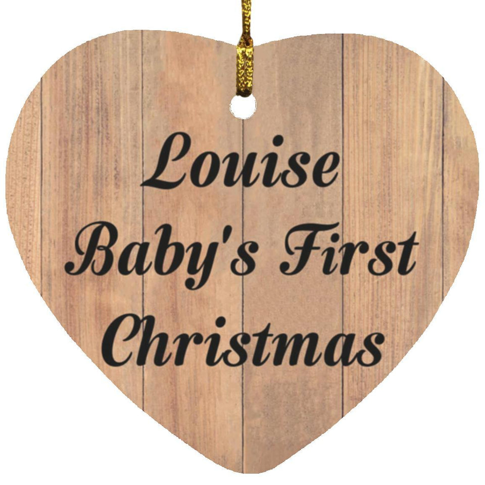 Louise Baby's First Christmas - Heart Ornament C