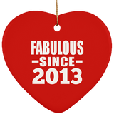 11th Birthday Fabulous Since 2013 - Heart Ornament