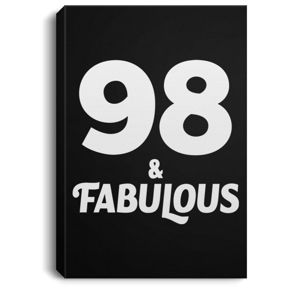 98th Birthday 98 & Fabulous - Canvas Portrait