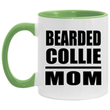 Bearded Collie Mom - 11oz Accent Mug Green