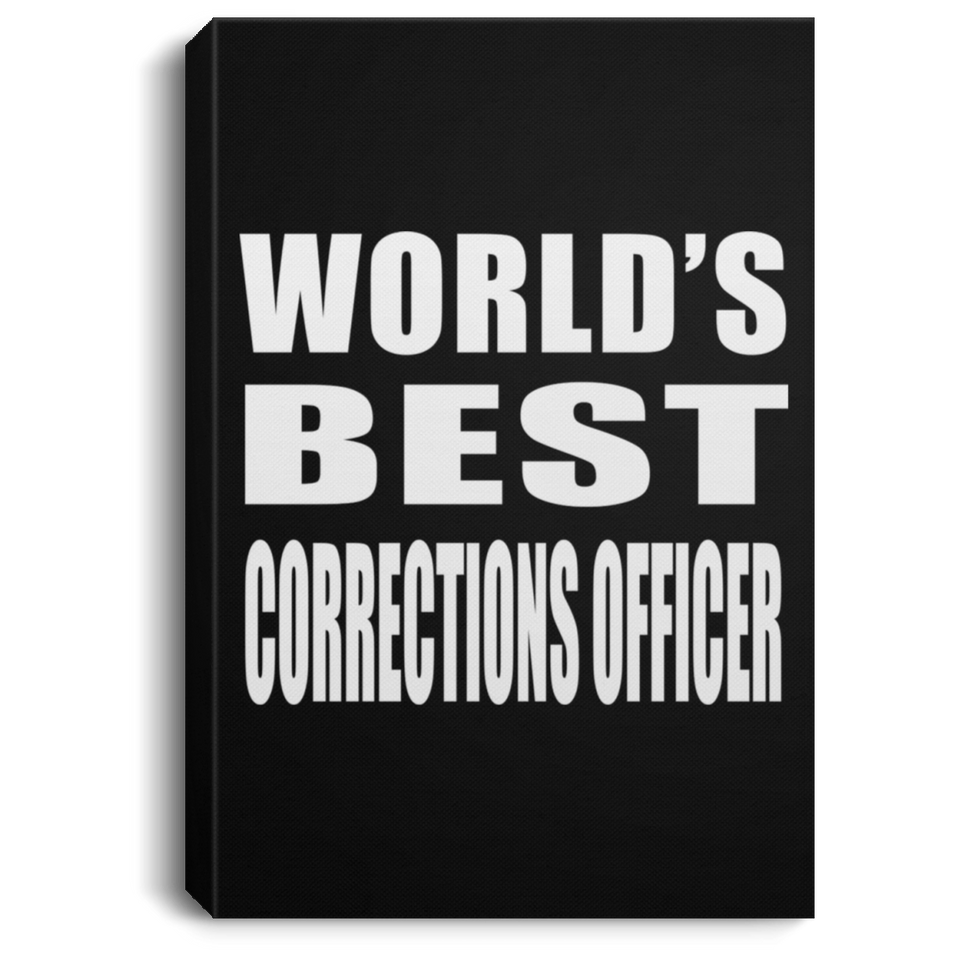 World's Best Corrections Officer - Canvas Portrait