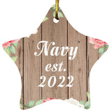 Navy Established Est. 2022 - Star Ornament B
