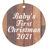 Baby's First Christmas 2021 - Circle Ornament E