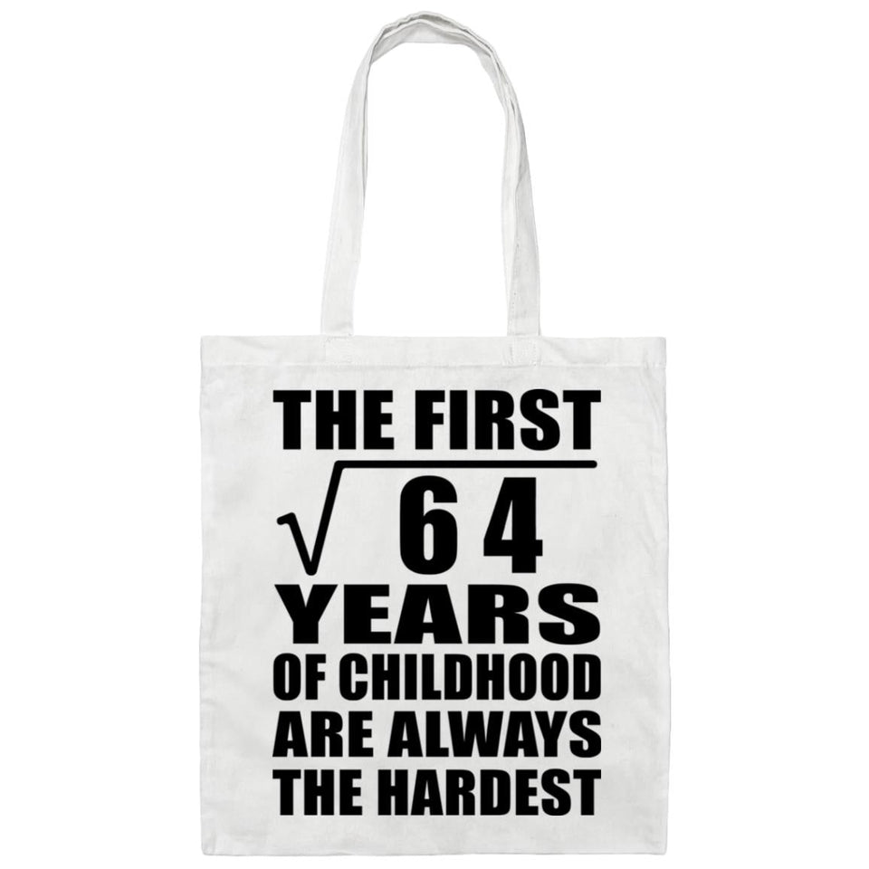 8th Birthday Square Root of 64 Years of Childhood - Tote Bag White