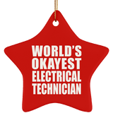 World's Okayest Electrical Technician - Star Ornament