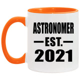 Astronomer Established EST. 2021 - 11oz Accent Mug Orange