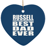 Russell Best Dad Ever - Heart Ornament