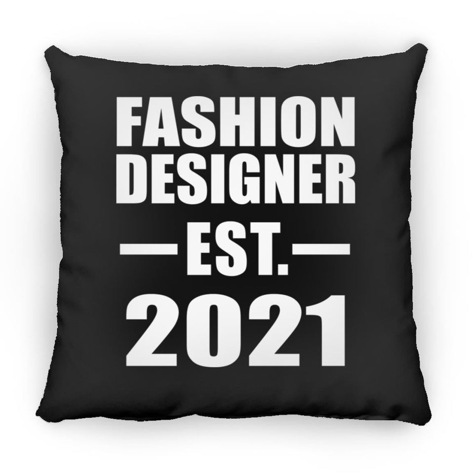 Fashion Designer Established EST. 2021 - Throw Pillow Black