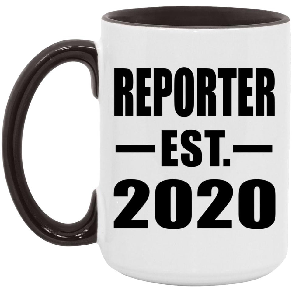 Reporter Established EST. 2020 - 15oz Accent Mug Black