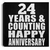Happy 24th Anniversary 24 Years & Counting - Canvas Square
